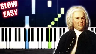 Bach - Minuet in G - SLOW EASY Piano Tutorial by PlutaX