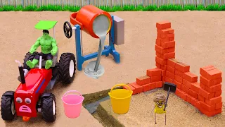 Diy tractor making mini Brick Production Kiln | DIY mini Bricks from Soil | BonBon Creator