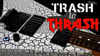 Trash to Thrash #52 Cracked Ice King V (1993 Jackson King V Standard Professional)