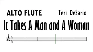 It Takes a Man & a Woman ALTO FLUTE Sheet Music Backing Track Play Along Partitura