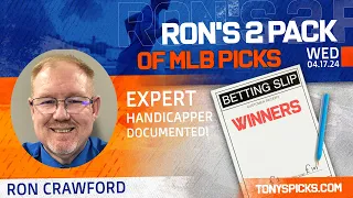 2 FREE MLB Picks and Predictions on MLB Betting Tips by Ron Crawford, Wednesday 4/17/2024