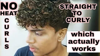 How to get curly hair for men | NO HEAT CURLS THAT ACTUALLY WORKS!!