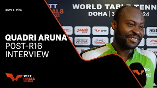 Quadri Aruna Post Round of 16 Interview | WTT Finals Men Doha 2023