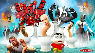 Upgrading Speakerman Into Multiverse Camera Speaker Titan Vs Skibidi Toilets In GTA 5 Tamil