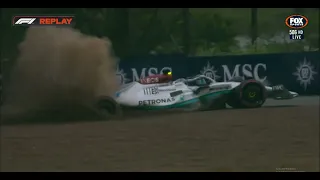 George Russell Crash Qualifying F1 Brazil Grand Prix