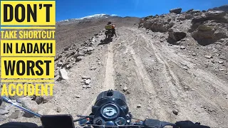 S2-Ep.17 Worst Accident ? Sand On Roads Here | Road Condition Sumdo - Pang #ladakh #royalenfield