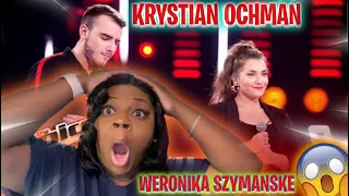 FIRST TIME REACTION TO-Krystian Ochman vs. Weronika Szymańska - "Lovely" -