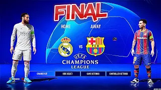 FC BARCELONA - REAL MADRID | Final Champions League Ultimate Difficulty Next Gen MOD PS5 No Crowd
