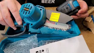 Saker mini chainsaw- unboxing and first use