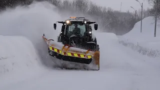 Snow Removal in Northern Norway | Valtra | T234 | N174 | Volvo FH 16