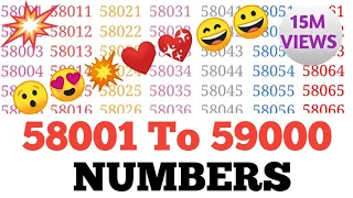 58001 to 59000 numbers learn by music on youtube l 58001-59000"numbers l 10M views😯😍