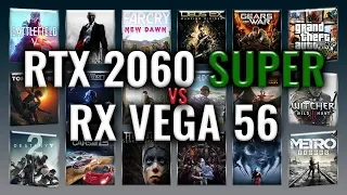 RTX 2060 SUPER vs RX VEGA 56 Benchmarks | Gaming Tests Review & Comparison | 59 tests