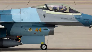 F-16 Fighting Falcon Fighter Jets Take Off Red Flag-Nellis | 64th Aggressor Squadron