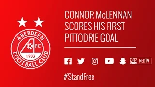 Connor McLennan scores his first goal at Pittodrie