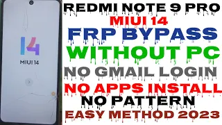 Redmi Note 9 Pro Frp Bypass MIUI 14 | Realme Not 9s Frp bypass / Redmi note 9 pro Frp bypass 2024