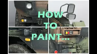 How to paint:  Headlights & Mirrors in AFV models