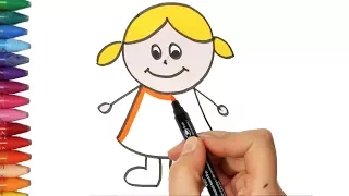 Cara menggambar anak perempuan - Cara Menggambar dan Mewarnai TV Anak