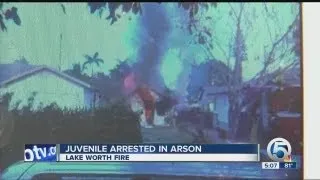 Juvenile arrested in arson