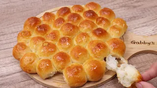 No kneading! 0 difficulty! The softest bubble bread without eggs! You will love it!