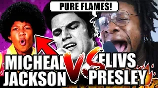 Michael Jackson vs Elvis Presley. Epic Rap Battles of History (REACTION!)
