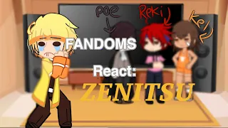 [ EP: 3 ] FANDOMS REACT Zenitsu | BSD, SK8, OMORI, Demon Slayer