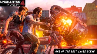 Uncharted 4 A Thief's End One Of The Best Chase Scene Full Gameplay Video