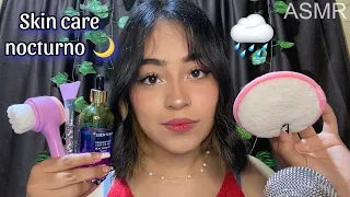 ASMR limpieza facial y spa en un día lluvioso 🌧️🌙 (con sonidos de lluvia)