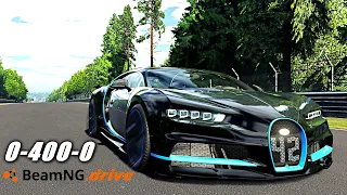 BUGATTI Chiron 0-400-0 km/h in BeamNG.Drive