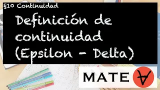 Continuidad / Definición Epsilon Delta / mateA