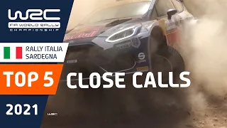 TOP 5 CLOSE CALLS (and crashes) - WRC Rally Italia Sardegna 2021