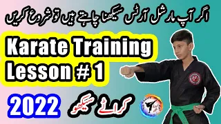 Class 1🔥Karate Training For Beginners🔥 Karate Lesson 1 in Hindi/Urdu |How to Learn Martial Arts|2022