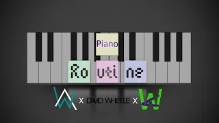 Alan Walker x David Whistle - Routine - Piano Keyboard Cover by Wizario