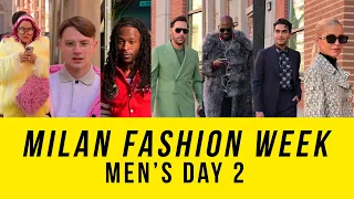 Milan Street Style at MFW Men's: Autumn/Winter 2024-2025 Fashion trends 🔥MSGM & Fendi Street style