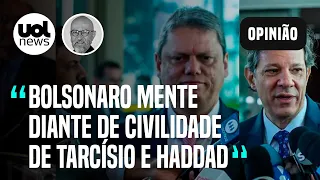 Josias: Bolsonaro mente sobre reforma tributária 'comunista' diante de civilidade Tarcísio-Haddad