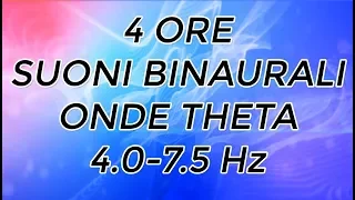 4 ORE Onde Theta e Suoni Binaurali + suoni del mare relax - Memoria e Apprendimento