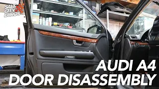 DIY Door disassembly Audi A4/S4 B6/B7/8E (Window Motor, Regulator, Frame)