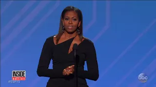 Former First Lady Michelle Obama Dazzles In Black Dress At ESPY Awards