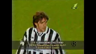 Alessandro Del Piero vs Man Utd I Champions League Group Stage 96/97 I All Touches and Actions
