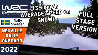 Thierry Neuville Rally Onboard on Snow - Fastest Stage of WRC Rally Sweden 2022