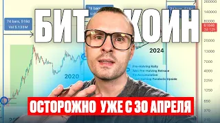 БИТКОИН ОЧЕНЬ ОСТОРОЖНО УЖЕ С 30 АПРЕЛЯ ❗️ Мои действия по Альте и BTC