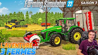 L'AVENTURE DES 3 FERMES S3 ! NOUVELLE FAUCHEUSE + JOHN DEERE 8R