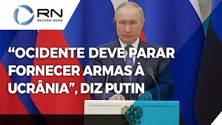 Putin diz que Ocidente deve parar de fornecer armas à Ucrânia