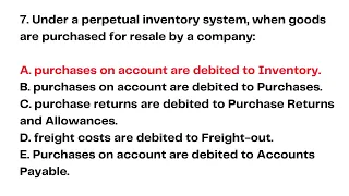 Accounting and Finance exit exam part 5