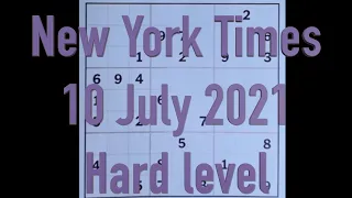 Sudoku solution – New York Times Hard level