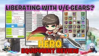 [MapleSEA | MapleStory] Can you liberate with UNIQUE gears!? NEW AGE Hero EQUIPMENT Review