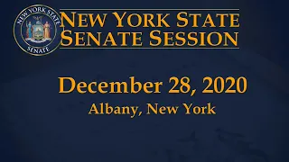 New York State Senate Session - 12/28/20