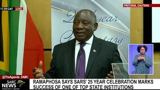 President Ramaphosa delivers keynote address at SARS' 25th anniversary celebration