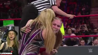 WWE Raw 12/31/18 Ronda Rousey Nattie vs Tamina Nia Jax