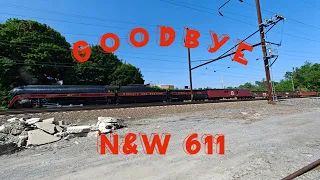 The final N&W 611 chase! Ferry move from Strasburg Railroad Part 1