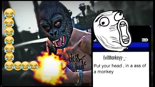 GTA 5 Online - An Evil Monkey From The Most Hated Crew in FREE AIM Attacked Me...